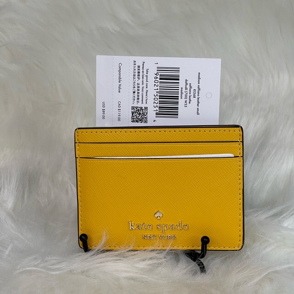 Kate Spade Sunny Yellow Card Case NWT Retail $89💛 - Picture 2 of 4